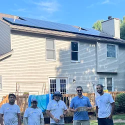 TGE crew photo after a solar installation
